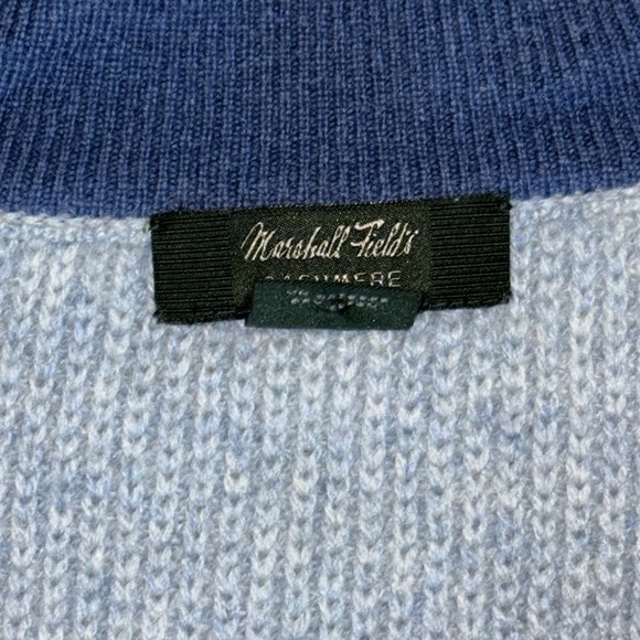 Vintage Marshall Field men’s 3ply amazing cashmere 1/4 zip sweater XXL - Picture 3 of 7